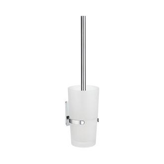 Smedbo ZK333 Pool 15 in. Toilet Brush with Frosted Glass Container
